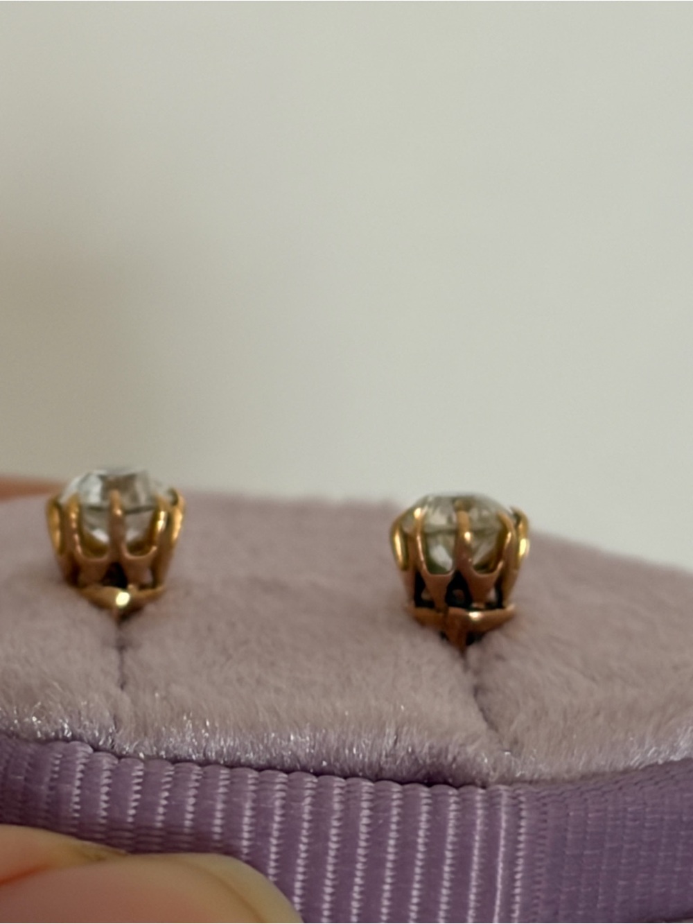 old mine cut diamond earrings- price is firm - Picture 8 of 12